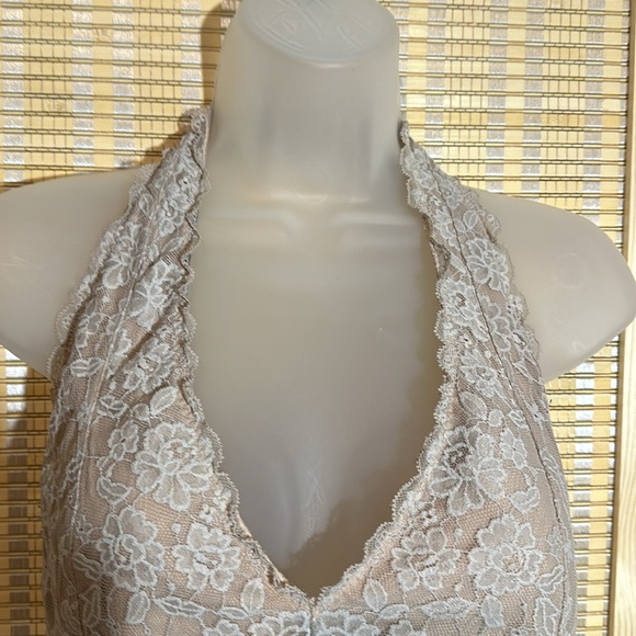 Gilly Hicks Beige/tan Lace Halter Top Bralette 2XL - Picture 5 of 16